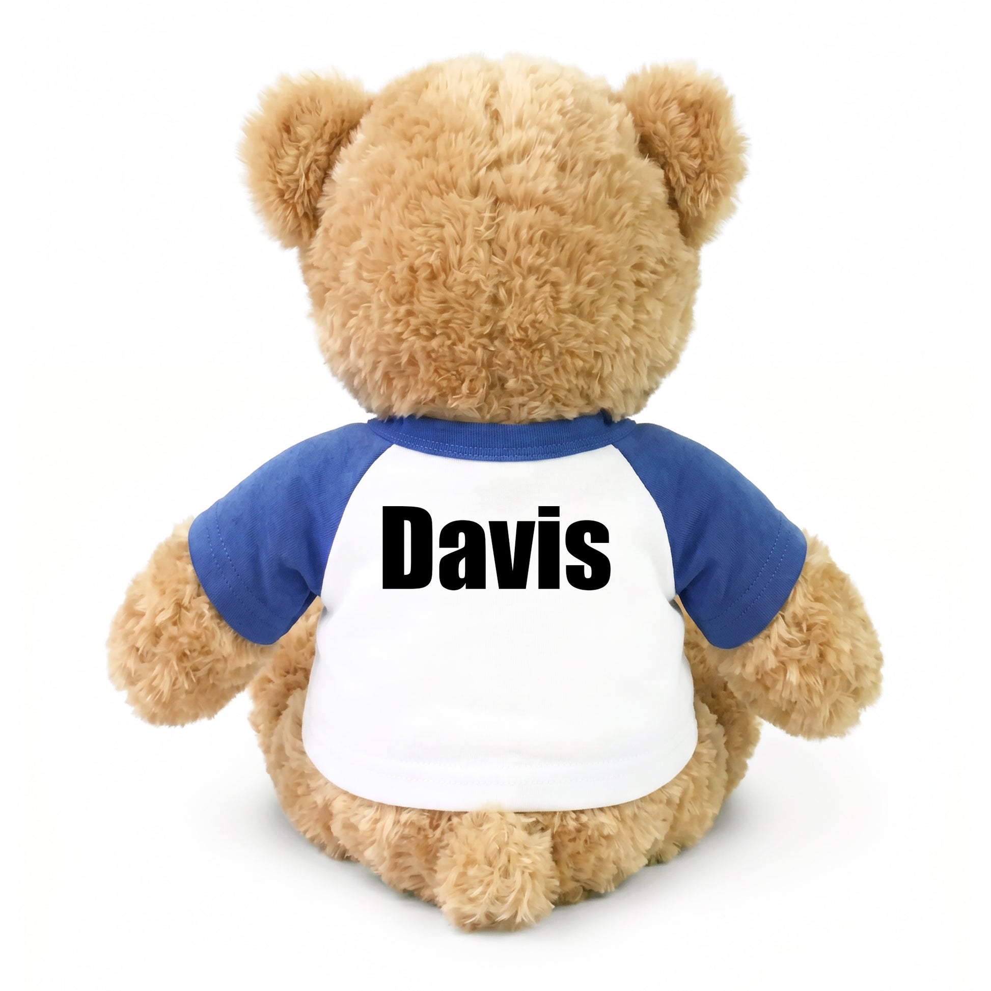 Back of Personalized Pickleball Teddy Bear - 13" Bonny Bear, Paddle Design