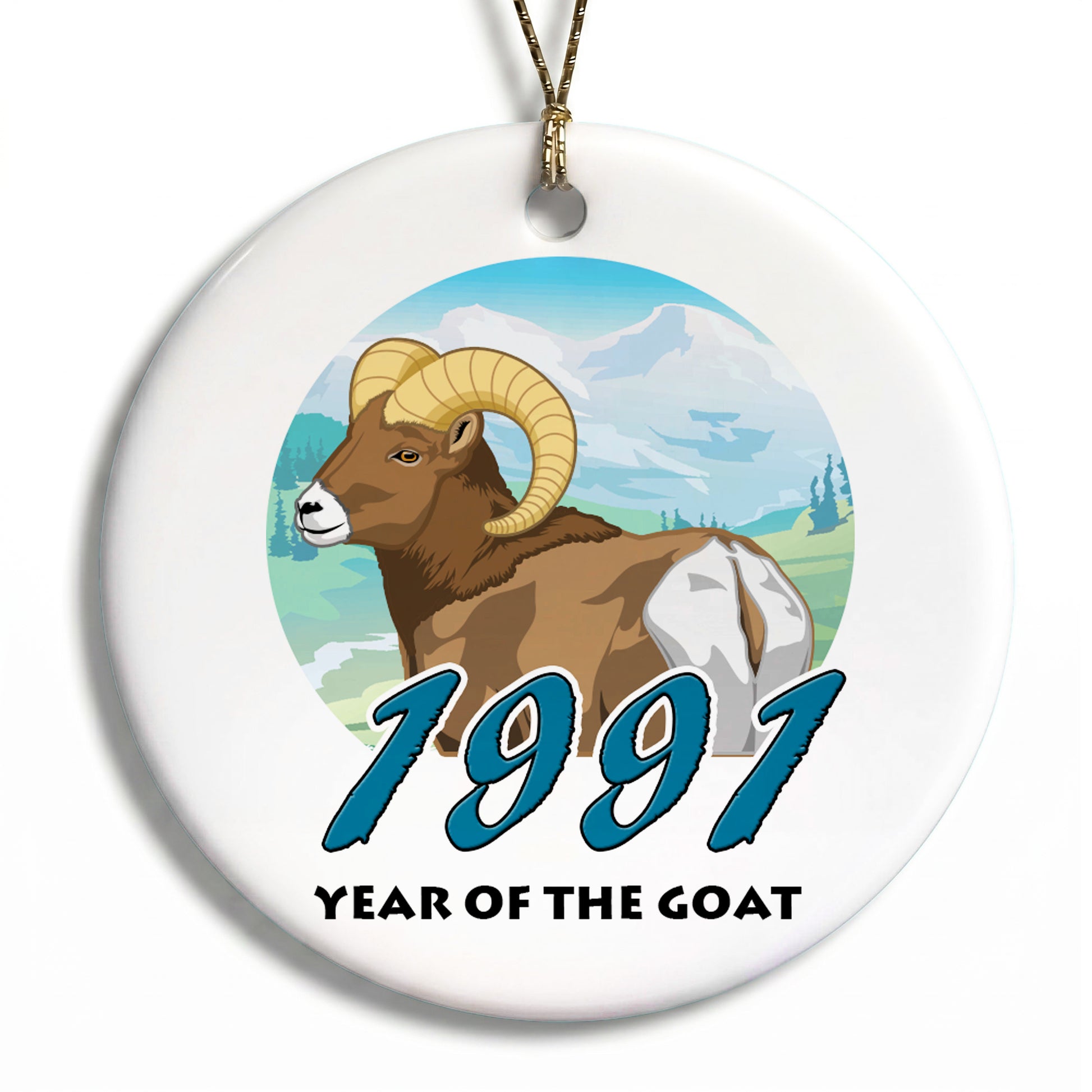 Chinese Zodiac Year of the Goat Ornament 1991