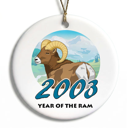 Chinese Zodiac Year of the Ram Ornament 2003
