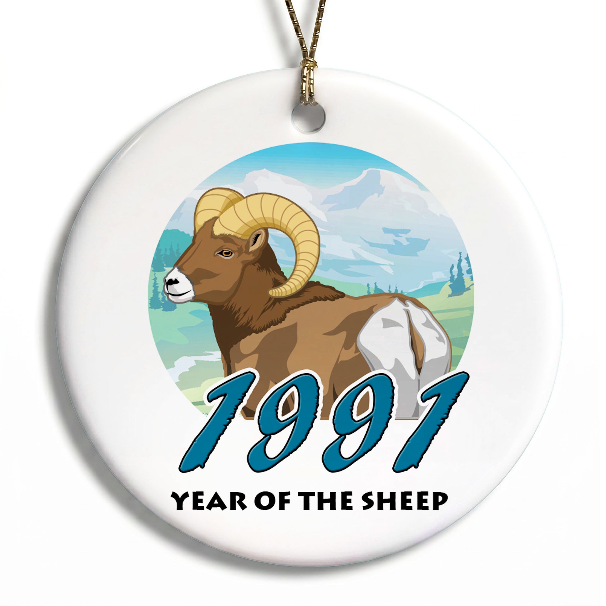 Chinese Zodiac Year of the Sheep ornament 1991