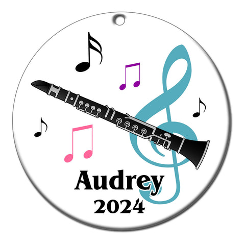 Clarinet Personalized Christmas Ornament