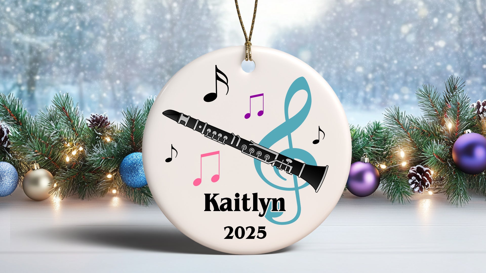 Trumpet Personalized Christmas Ornament