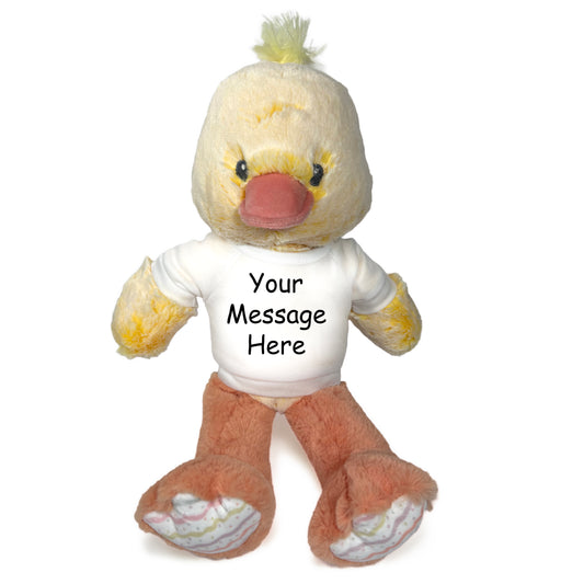 Personalized Stuffed Duck - 12 Inch Plush Ebba Dani Duck