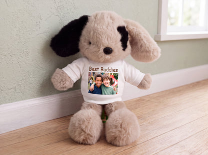 Personalized Stuffed Dog - 10 Inch Durham Pup with your custom Photo and/or Text