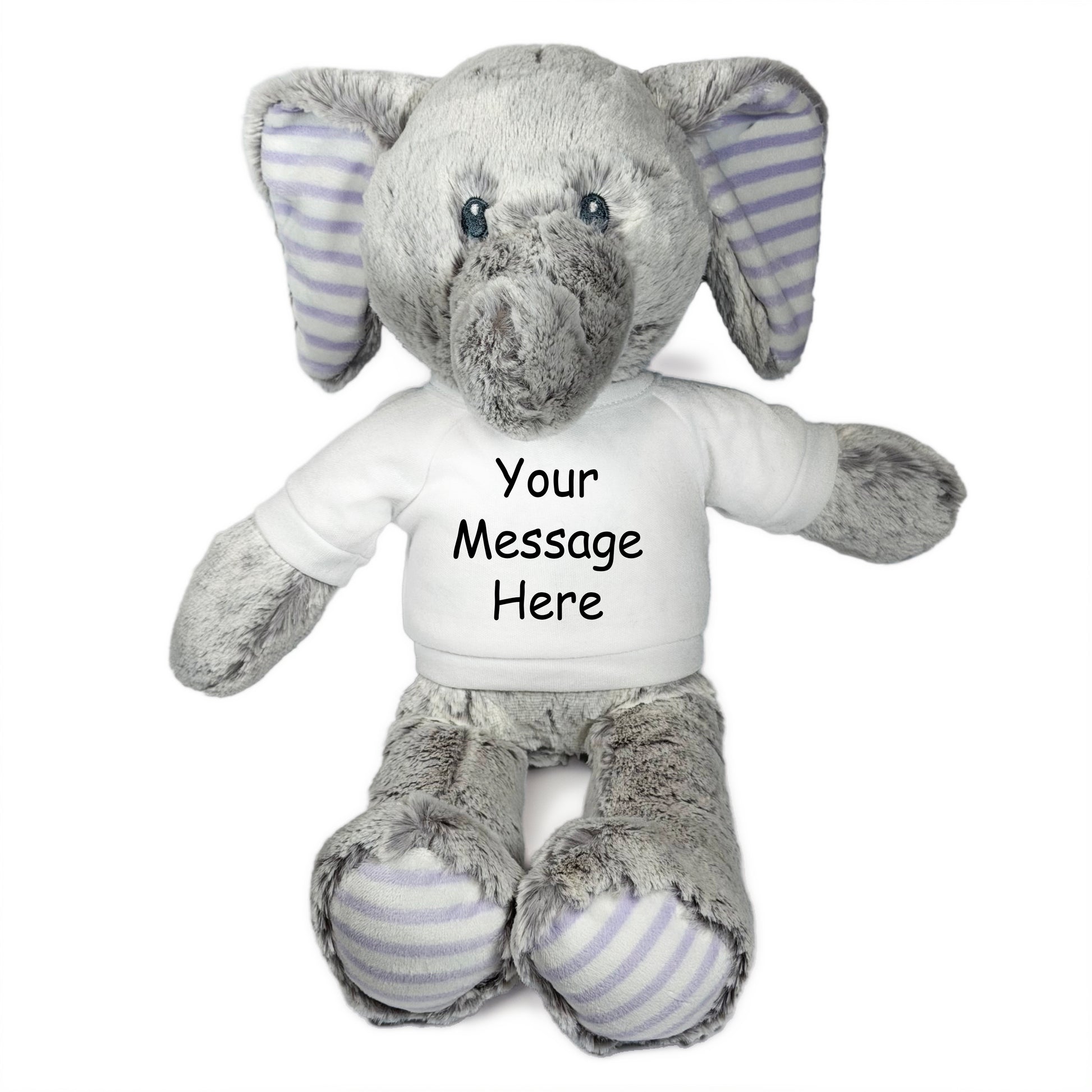 Personalized Stuffed Elephant - 12 Inch Elvin Elephant