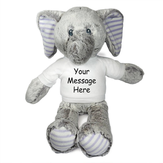 Personalized Stuffed Elephant - 12 Inch Elvin Elephant