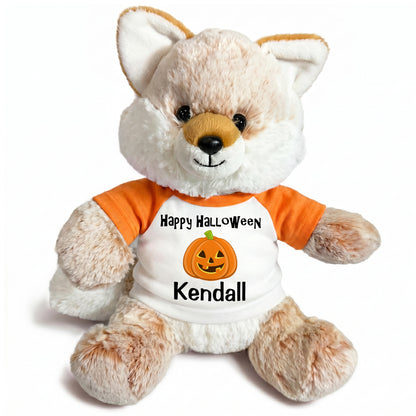 Personalized Halloween Fox - 11" Plush Fancy Fox