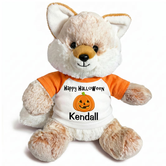 Personalized Halloween Fox - 11" Plush Fancy Fox
