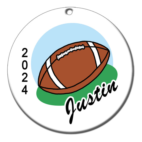 Football Personalized Christmas Ornament