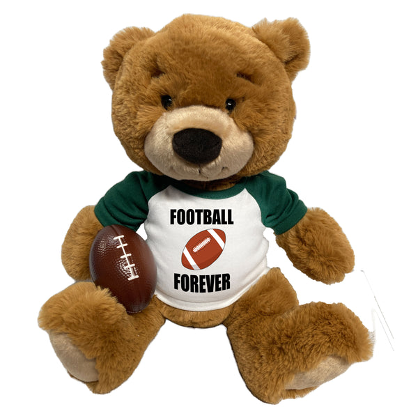 Personalized Football Teddy Bear - 14" Ginger Bear