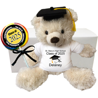 Graduation Teddy Bear Personalized Gift Set 14