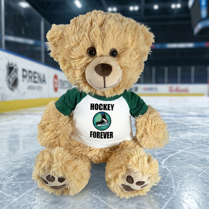 Personalized Ice Hockey Teddy Bear - 14" Honey Bear