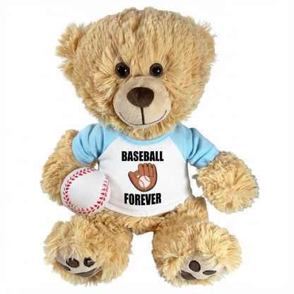 Personalized Baseball Teddy Bear - 14" Honey Bear