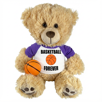 Personalized Basketball Teddy Bear - 14" Honey Bear