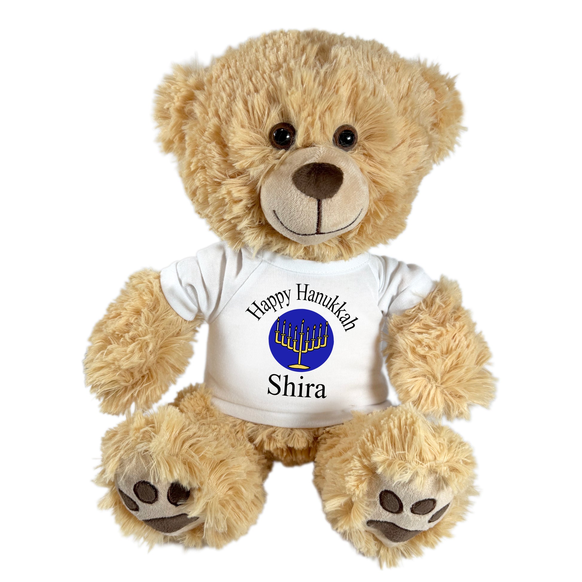 Hanukkah Teddy Bear - Personalized 14" Honey Bear