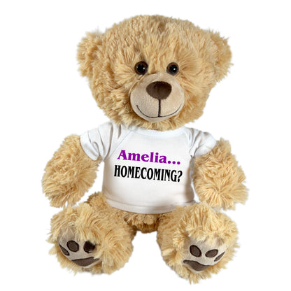 Personalized Homecoming HOCO Invitation Teddy Bear - 14" Honey Bear