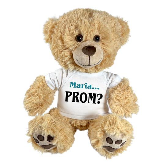 Personalized Prom Invitation Teddy Bear - 14" Honey Bear