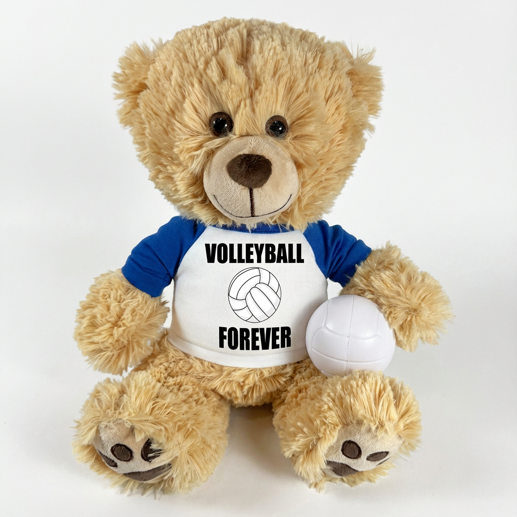 Personalized Volleyball Teddy Bear - 14" Honey&nbsp; Bear
