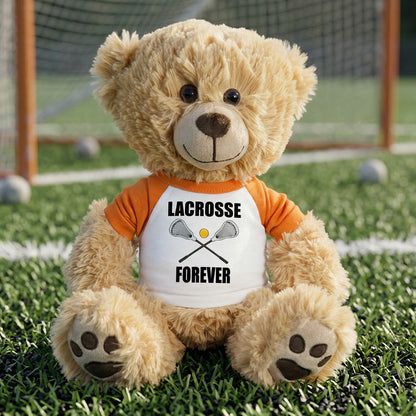 Personalized Lacrosse Teddy Bear - 14" Honey Bear