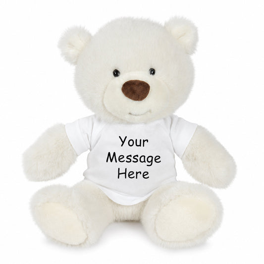 Personalized Teddy Bear - 10 inch Nuzzles Bear, White