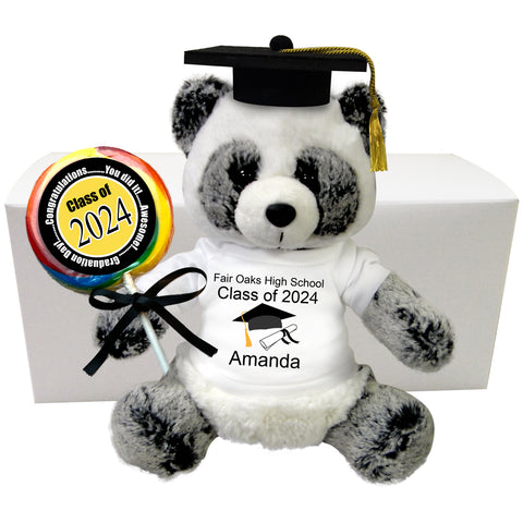 Graduation Panda Personalized Gift Set - 11" Ping Panda - Class of 2024