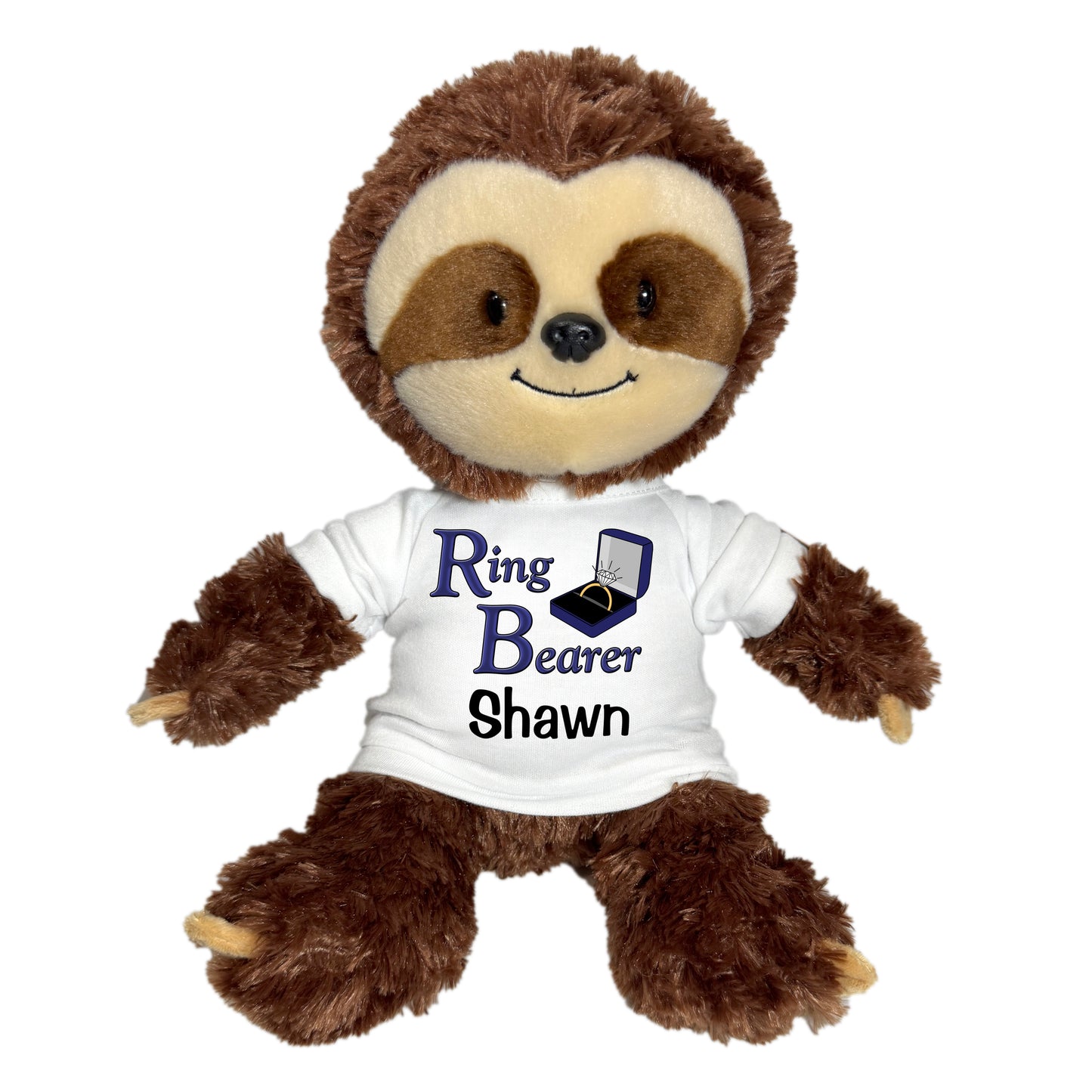 Personalized Ring Bearer Sloth - 12" Tubbie Wubbie Sloth