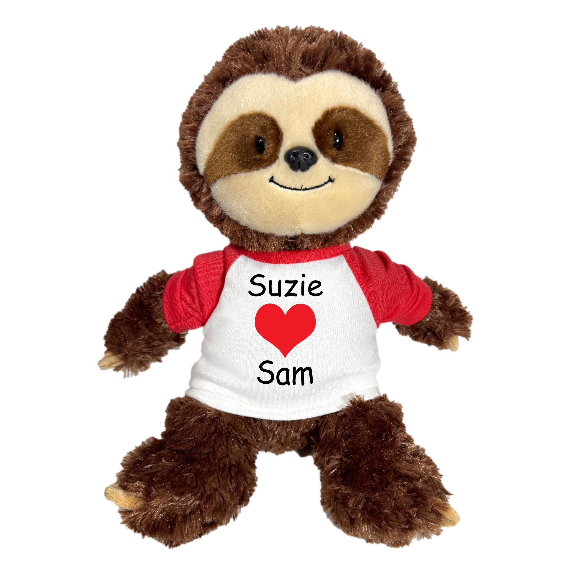 Personalized Valentine Love Heart Sloth - 12" Tubbie Wubbie Sloth