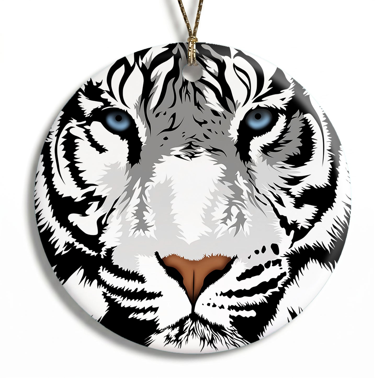 White Tiger Christmas Ornament - Harimau the White Tiger