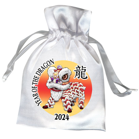 Chinese Zodiac Year of the Dragon 2024 Favor Bag - Dragon Dance Design