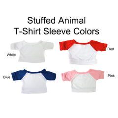 Shirt colors for personalized stuffed monkey