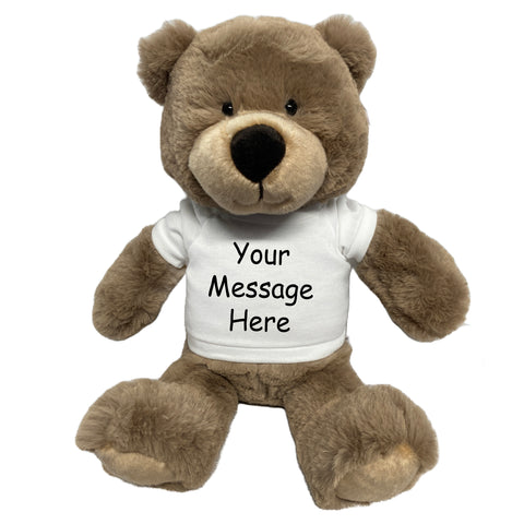 Personalized Teddy Bear - Aurora Plush 14 Inch Taupe Bear