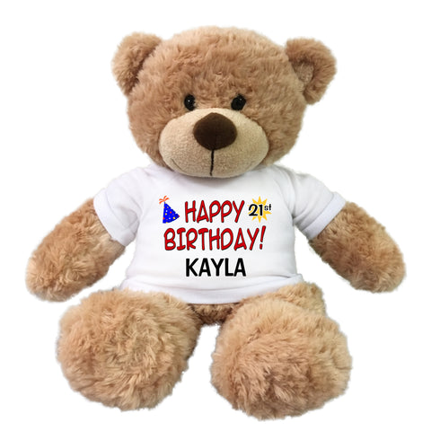 Personalized Birthday Teddy Bear - 13 Inch Bonny Bear
