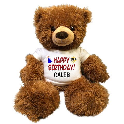 Personalized Birthday Teddy Bear - 14 Inch Fuzzy Bear