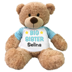 Big Sister Teddy Bear - Personalized 13" Bonny Bear Light blue