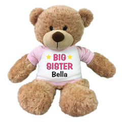 Big Sister Teddy Bear - Personalized 13" Bonny Bear Pink
