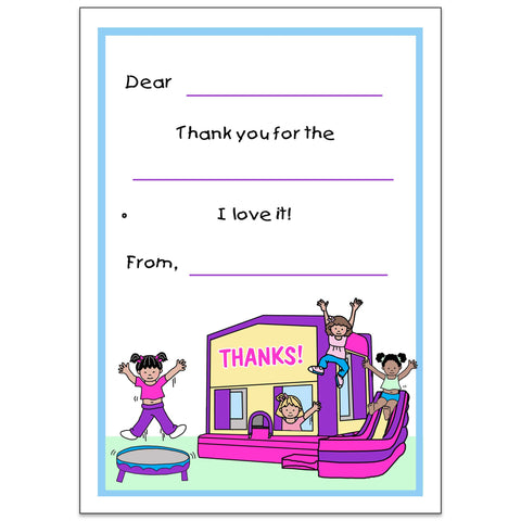 Bounce House Thank You Notes