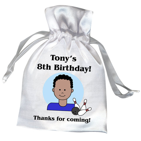 Bowling Kid Personalized Birthday Party Favor Bag - Boy
