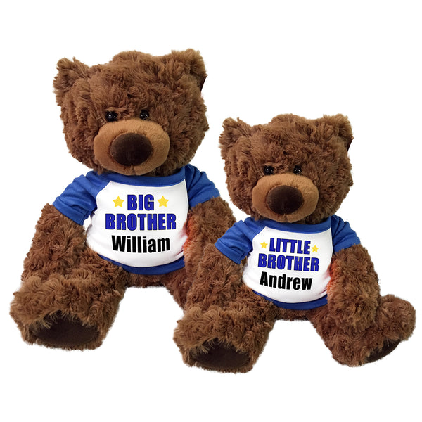 Big Brother / Little Brother Personalized Teddy Bears - Set of 2 Coco Bears