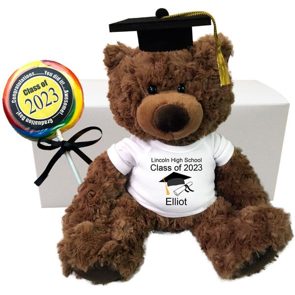 Graduation Teddy Bear Personalized Gift Set - 13" Coco Bear