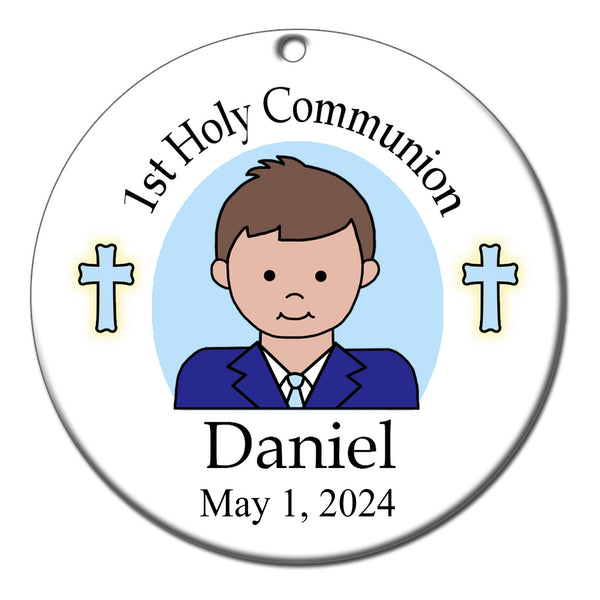 First Communion Personalized Christmas Ornament - Boy