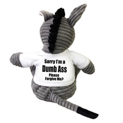Example of back printing on Dumb Ass Donkey I'm Sorry Gift