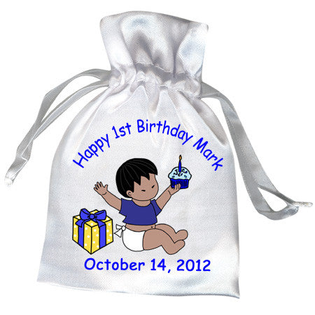 Babys 1st Birthday Favor Bag - Boy