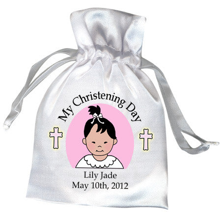 Baptism or Christening Favor Bag - Baby Girl