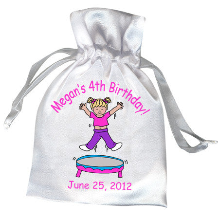 Bounce House Jumping Girl Party Favor Bag
