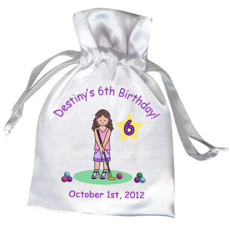 Mini Golf Favor Bag (Design 2) - Girl