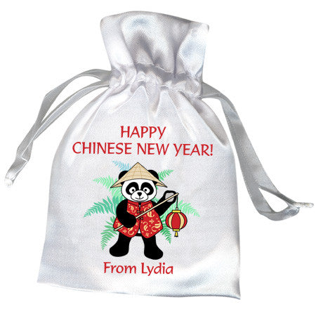 Asian Lantern Panda Favor Bag