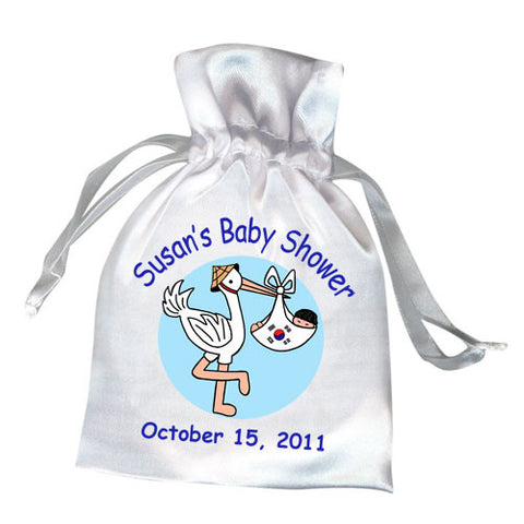 Adoption Stork Favor Bag - Boy (33 countries)