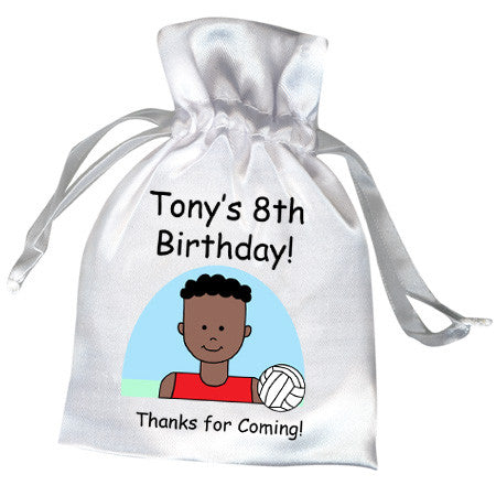 Volleyball Kid Personalized Birthday Party Favor Bag - Boy