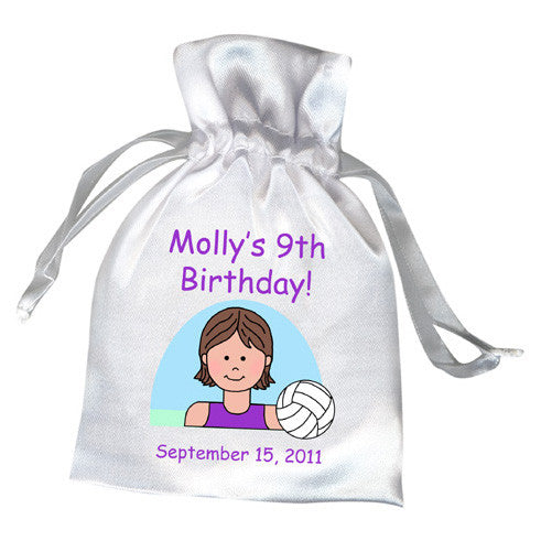 Volleyball Kid Birthday Party Favor Bag - Girl