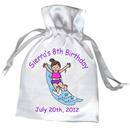 Water Slide Birthday Party Favor Bag - Girl
